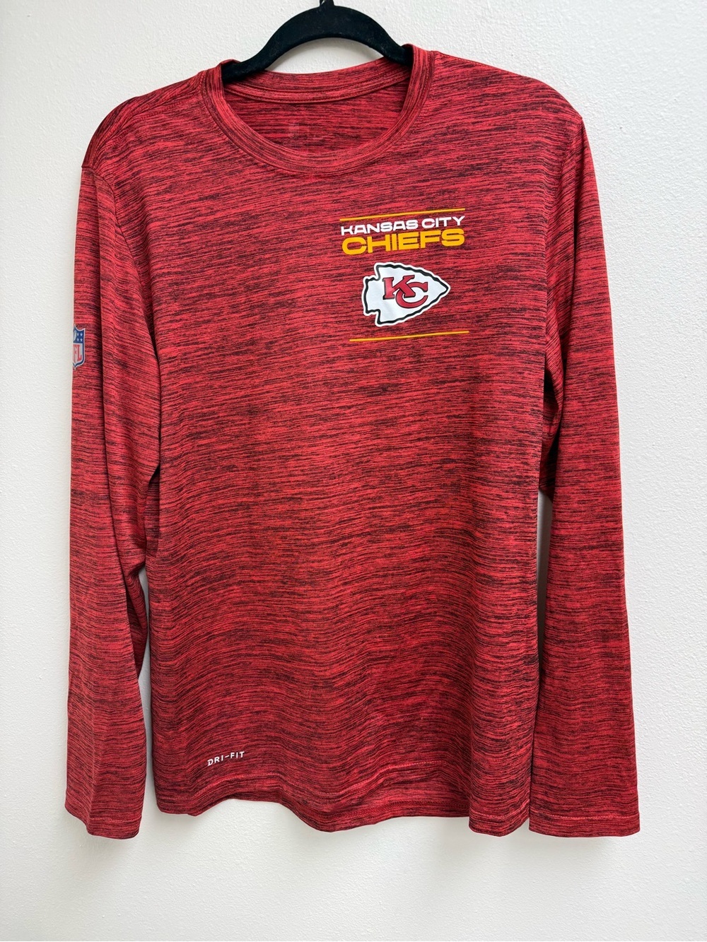 Nike Red Heather Kansas City Chiefs Long-Sleeve Performance Tee